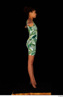  Luna Corazon dressed green patterned dress standing t-pose whole body 0007.jpg